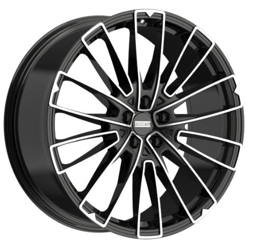 FONDMETAL VOLCAN 22x9.5J H2 ET42.5 5Hx120 C60 CB72.5 OE63A GLOSSY BLACK Machined